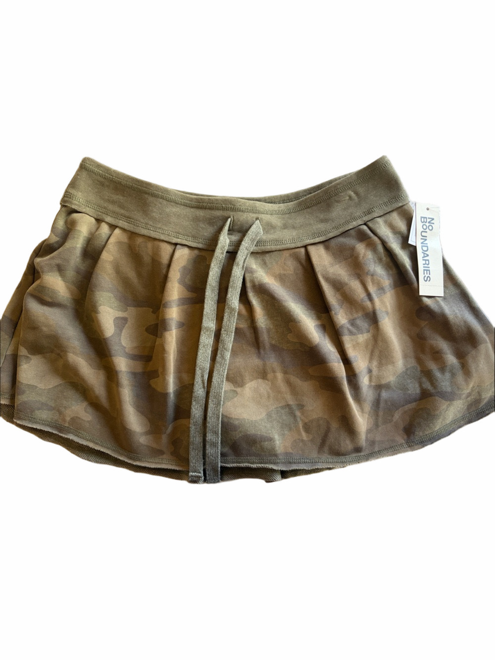 No Boundaries Women's Olive Camo Drawstring Skort | NWT | Sz M